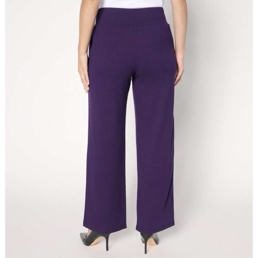 Brandis Dress Out Loud Regular Confidence Crepe Pants Blackberry Wine Size 1X